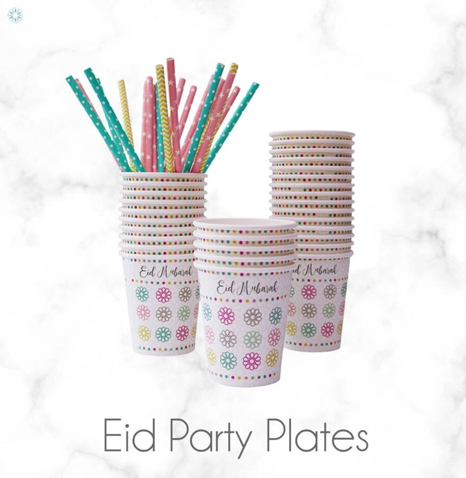 Essentials › Eid / Ramadan Decorations › Eid Party Cups - Eid Mubarak ...