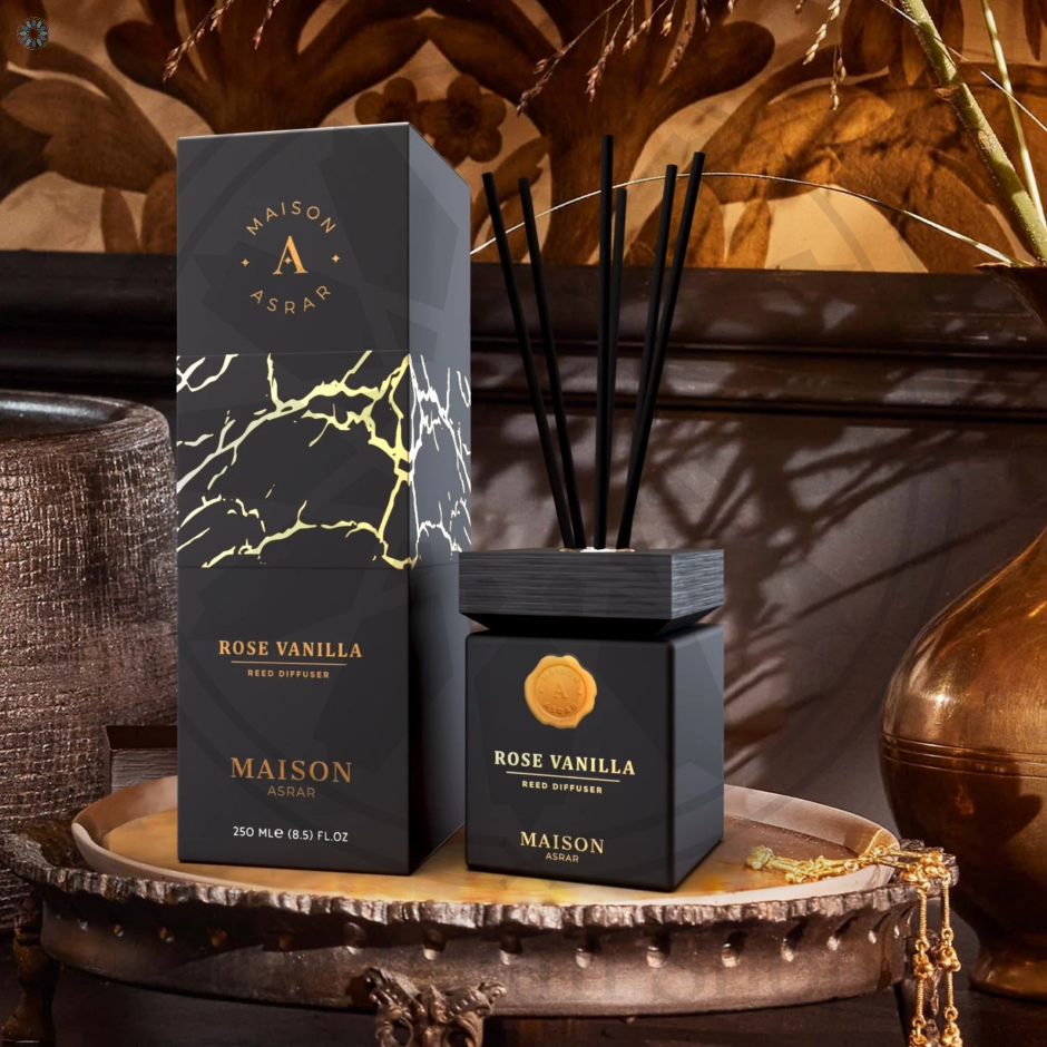 Perfumes › Diffusers › Rose Vanilla - Reed Diffuser 250ml By Maison Asrar