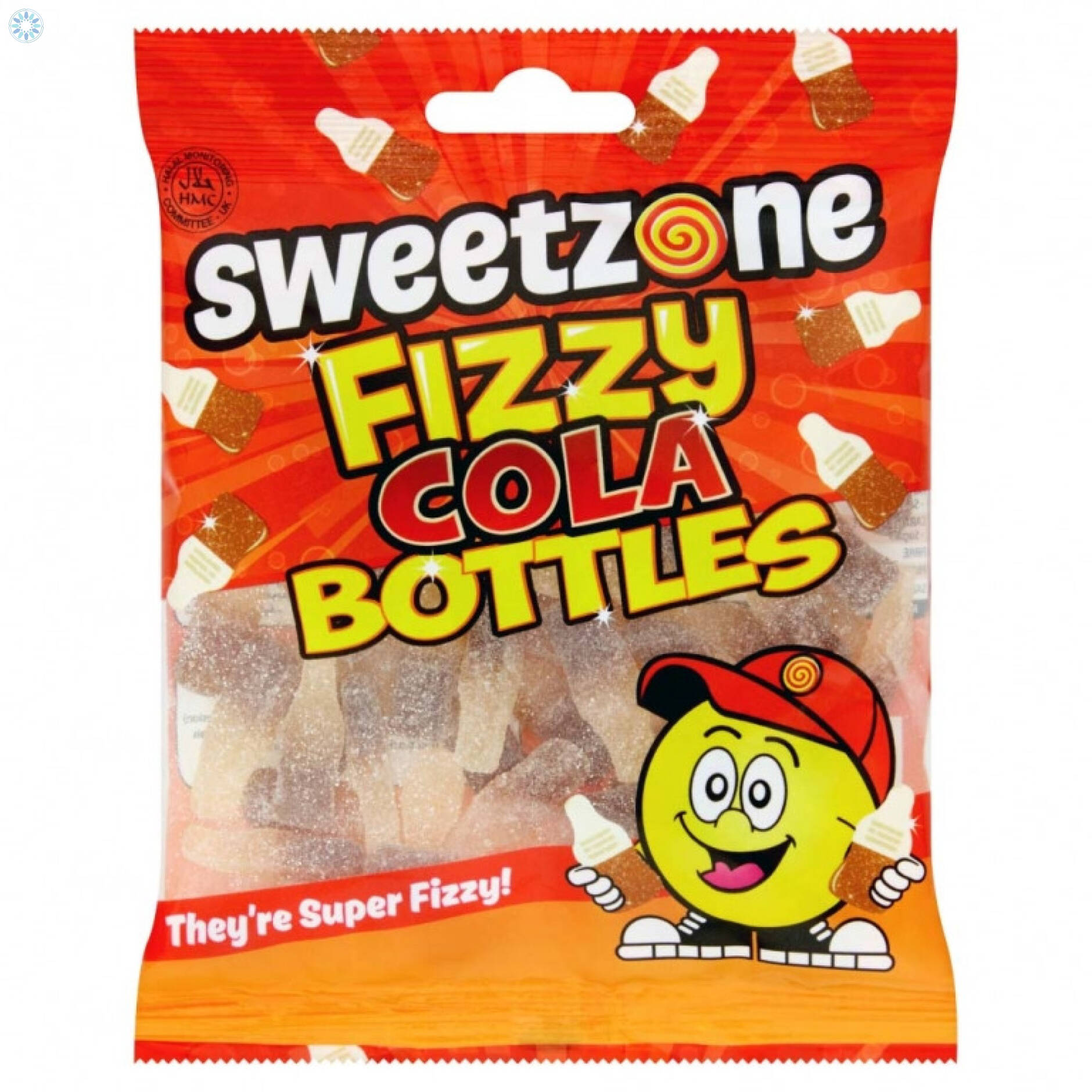 Halal Foods › Halal Sweets › 90g - SweetZone Fizzy Cola Bottles Bag