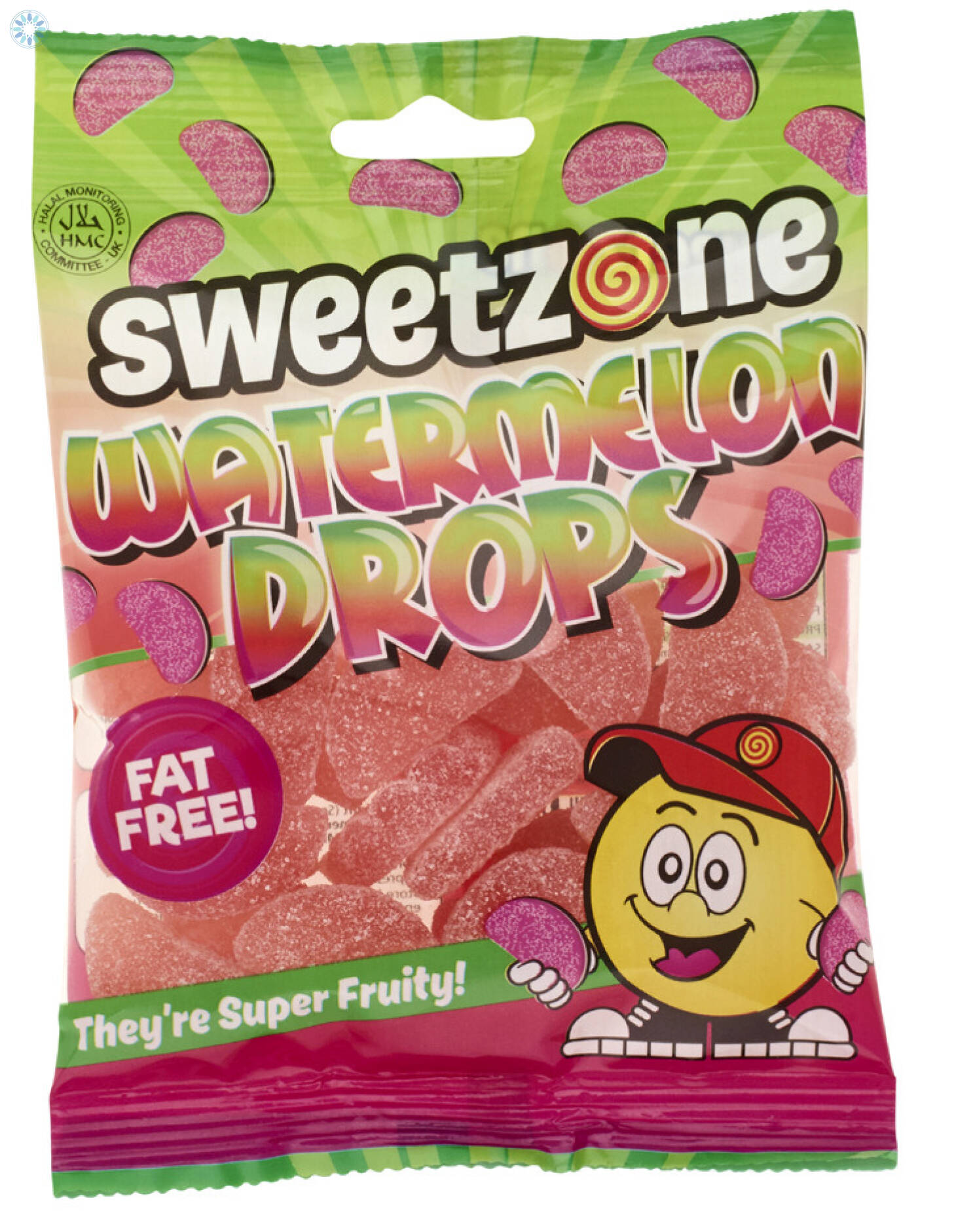 Halal Foods › Halal Sweets › 90g - SweetZone Watermelon Drops Bag