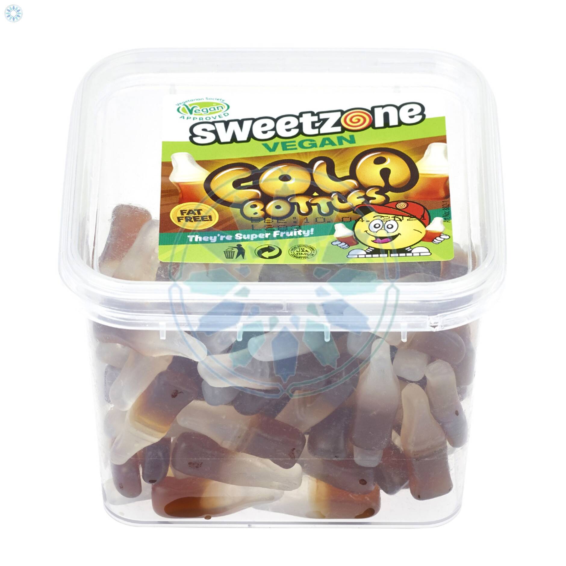 Halal Foods › Halal Sweets › 170g Cola Bottles Sweetzone Tubs Vegan