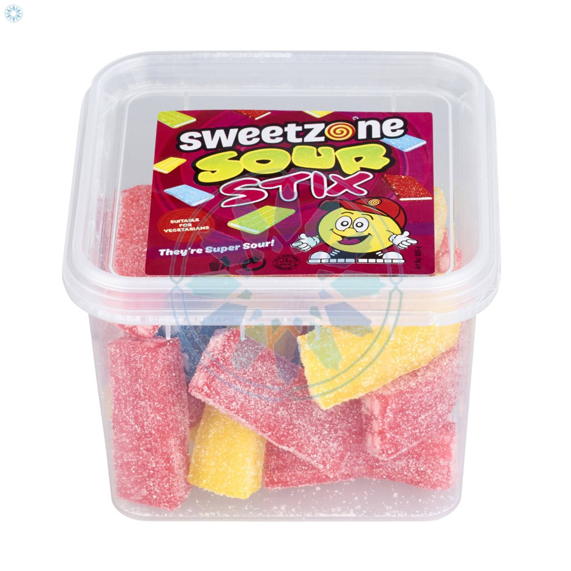 Halal Foods › Halal Sweets › 180g Sour Stix SweetZone Tubs